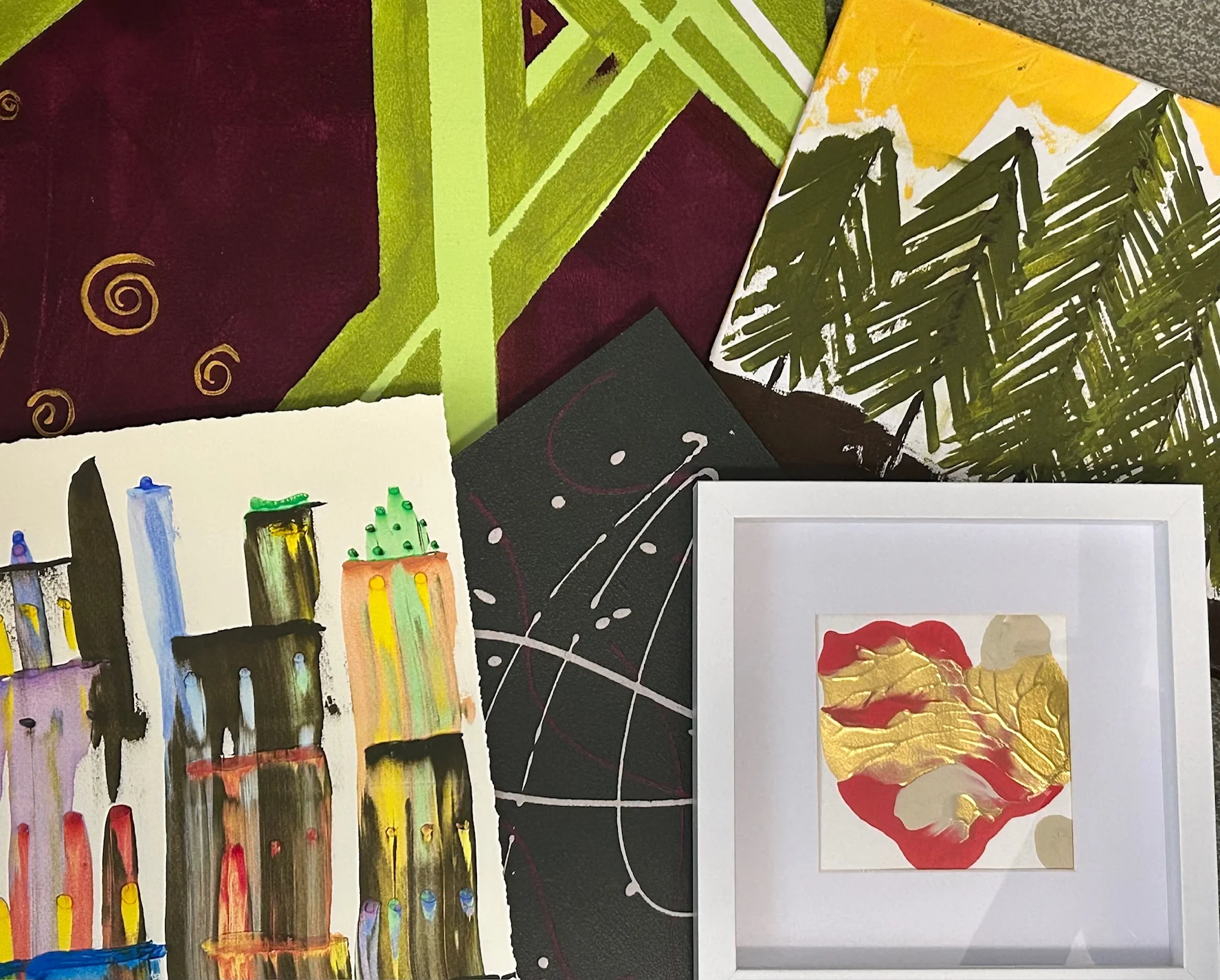 Kreativ mit Acrylfarbe